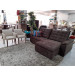 Estofado Atlanta 2 .3 m  com chaise retrátil + encosto reclinável + pillow de espuma siliconada e fibra